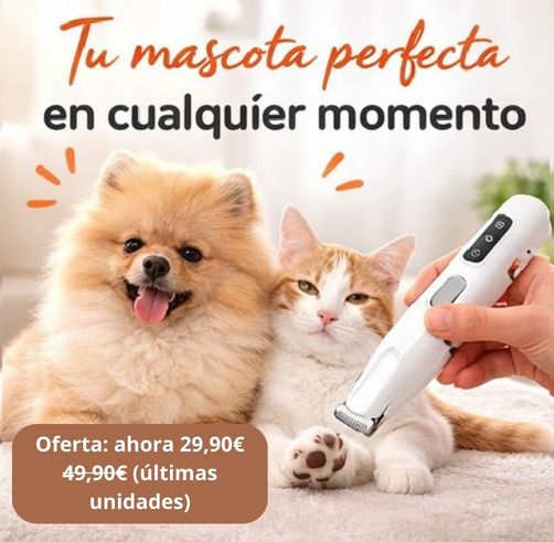 Recortadora PawTrim™ Pro, el cuidado que tu mascota merece, sin estrés y desde casa